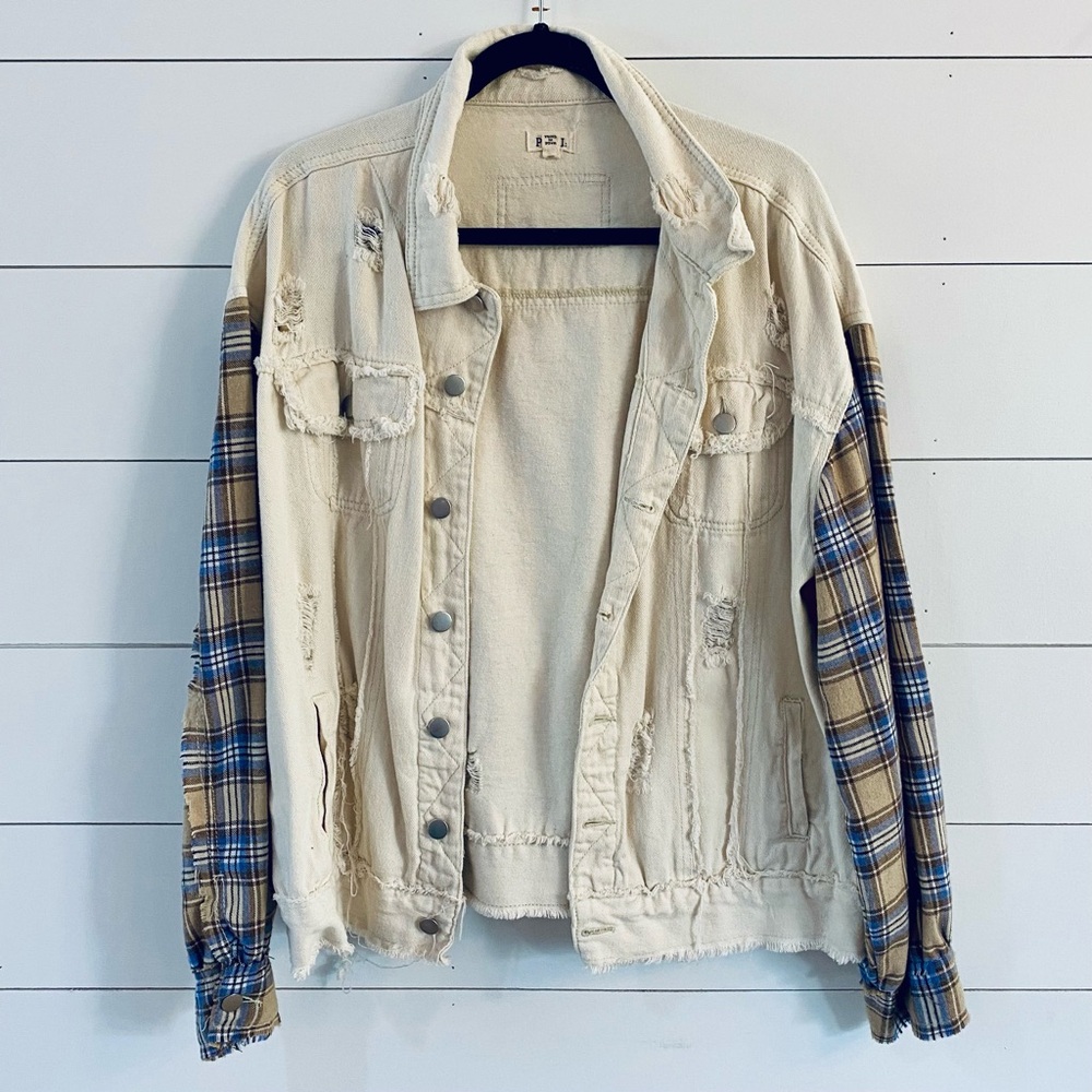 POL Denim / Plaid Jacket